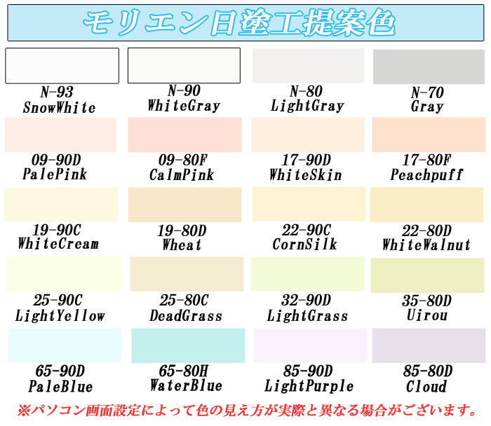 ビュートップウレタン 調色品(淡彩) ツヤ選択可能 16kg(約45～64平米分) – ペンキ屋モリエン