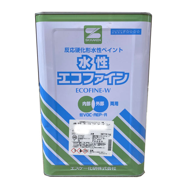 水性エコファイン 白/ホワイト ツヤ選択可能 16kg(約53～64平米分) – ペンキ屋モリエン